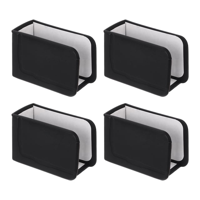 Uxcell Ensemble de 4 Protecteurs d'Angle en Silicone, Étanchéité pour Armoires et Poignées de Tiroirs, Pare-Chocs de Sécurité en Forme de g pour Garde-Robe, Table, Meubles, Noir