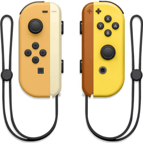 Nintendo Switch Joy-Con Paire, Manette Joy-Con Nintendo-Switch de Remplacement - (Brun et Jaune)