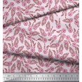 thumbnail image 3 of Soimoi Silk Fabric Leaves & Floral Block Printed Fabric 1 Yard 42 Inch Wide, 3 of 3