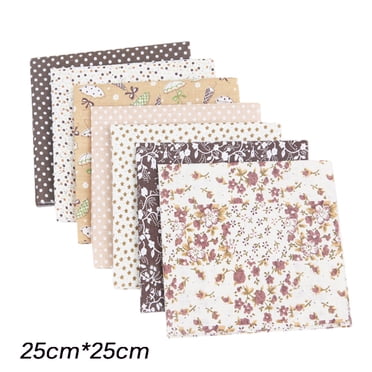 zanvin Cadeaux de Décoration vintage pour la Maison Lot de 7 Pcs Carrés de Patchwork Courtepointe Couture Patchwork Bricolage Cadeaux pour la Fête des Mères Anniversaire, Café