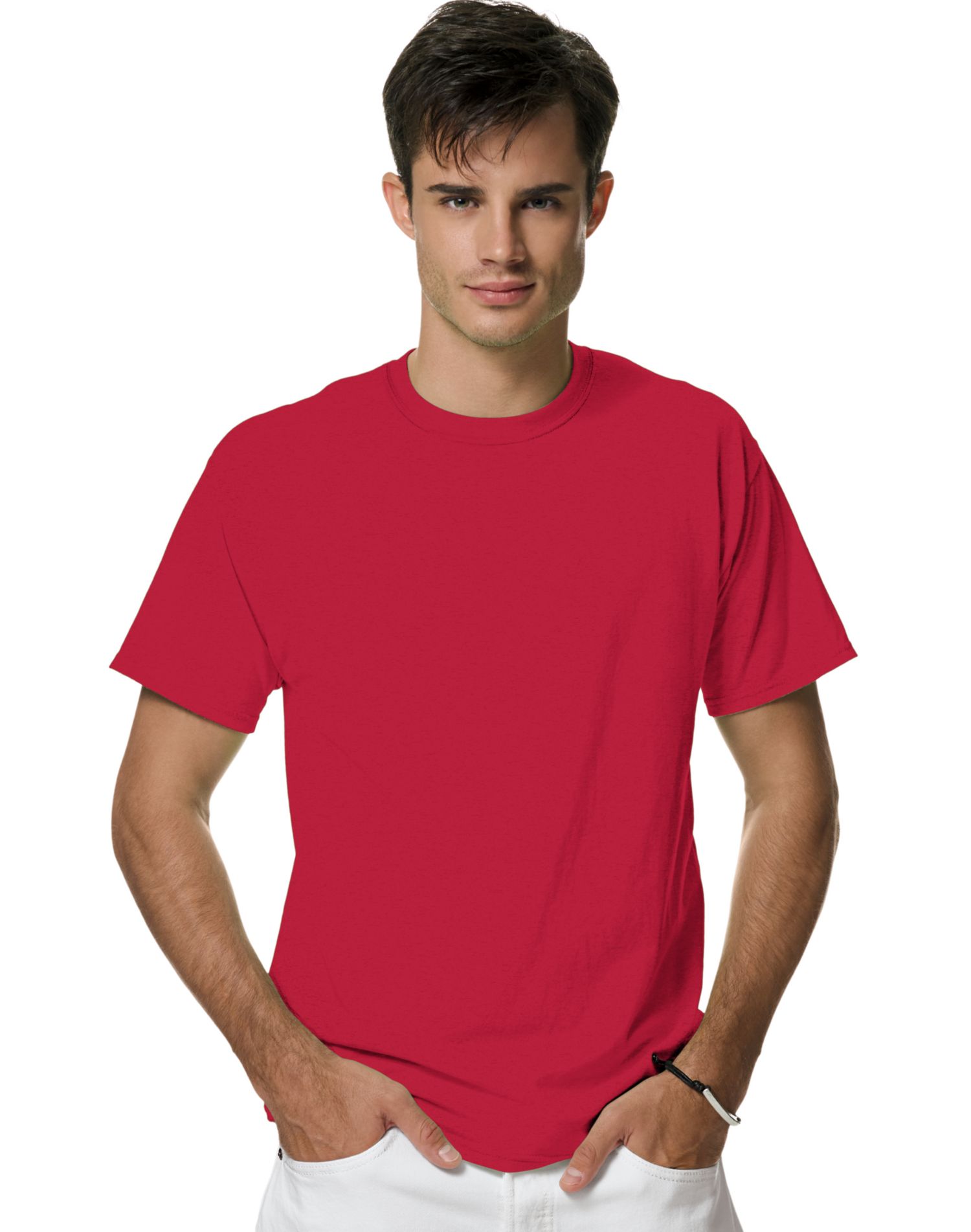 Hanes Adult X-Temp Unisex Performance T-Shirt, S, Deep Red