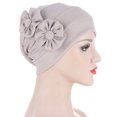 thumbnail image 1 of CEHVOM Women Solid Beading India Hat Muslim Ruffle Chemo Hat Beanie Wrap Cap, 1 of 5