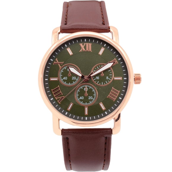 Montre Homme Classique Or Rose avec Cadran Vert