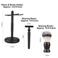 thumbnail image 3 of Amdohai Ensemble d'Outils de Rasage 3-en-1 Rasoir de Rasage en Acier Inoxydable Support de Brosse à Barbe Brosse à Savon Ensemble de Brosses de Rasage Outils de Nettoyage de Rasage, 3 of 6