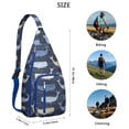 thumbnail image 3 of Whale Tail Abstract Art Chest Bag - Majestic Sea Giant Design (Nautical Aesthetic), 3 of 4