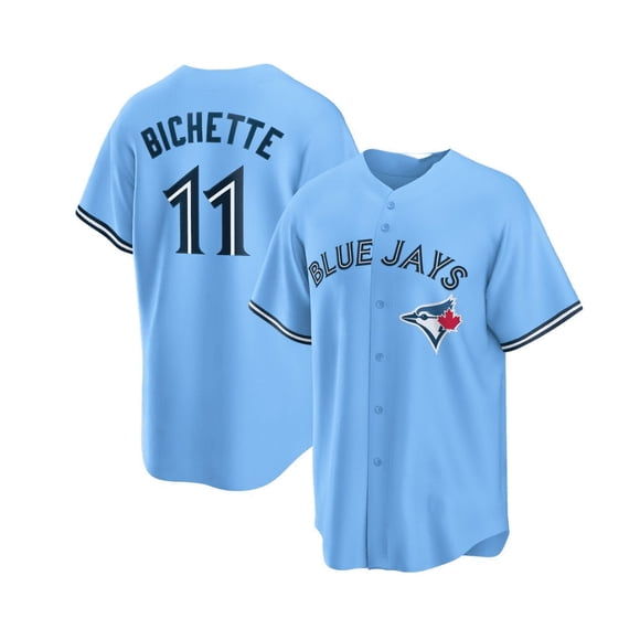 Men's Toronto Blue Jays Baseball Jersey GUERRERO JR.27# BICHETTE 11# Adult Replica Player Name Navy Jersey—WE