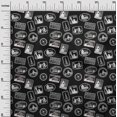 thumbnail image 3 of oneOone Viscose Jersey Black Fabric Travel Craft Projects Decor Fabric Printed By The Yard 60 Inch Wide, 3 of 5