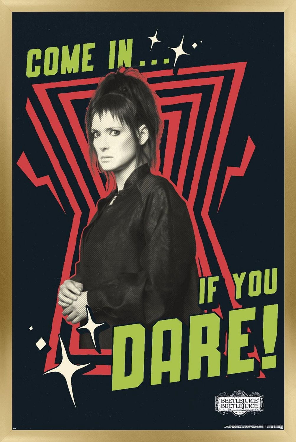 Beetlejuice Beetlejuice - Come In If You Dare Wall Poster, 14.725" x 22.375" Framed