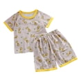 thumbnail image 1 of Kcodviy Tout-Petits Enfants Filles Garçons 2T Vêtements d'Été Garçons Vêtements de Nuit T-Shirt à Manches Courtes Bébé pour Garçons et Shorts Doux Été Garçons Vêtements d'Été Ensemble de Pyjama 2 Pcs, 1 of 3