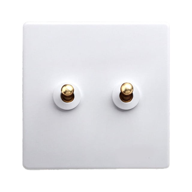 kurtrusly Switch Wall Button Socket Lever Toggle Control White Improvement Antique Household Brass Light Panel Accessory Supply Connector 2