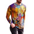 thumbnail image 4 of Hommes Impression Cou en Vrac Popularité Manches Longues, 4 of 6