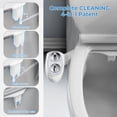 thumbnail image 2 of KINGTACK Toilet Bidet Attachment, Dual Nozzle, Non-Electric Bidet Attachment for Toilet Seat, Adjustable Water Pressure, Rear and Feminine Wash (White), 2 of 8