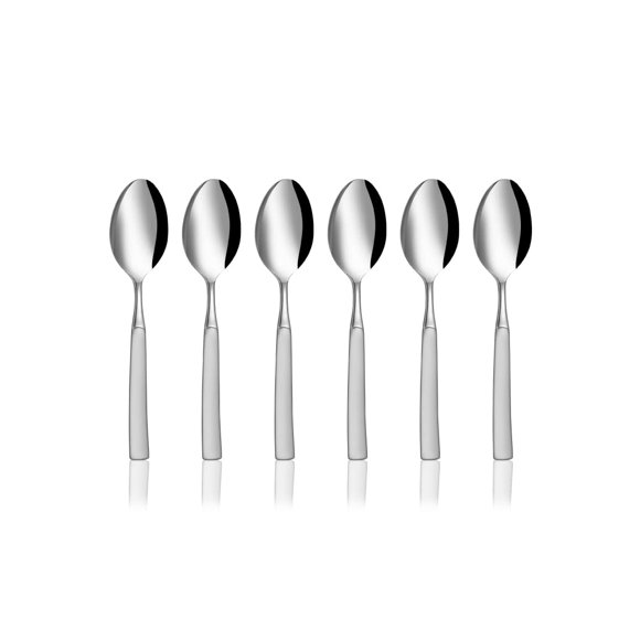 Stainless Steel Jewel Cutlery Set Of 6 Pieces, Silver | Jewel Tea Spoon Set