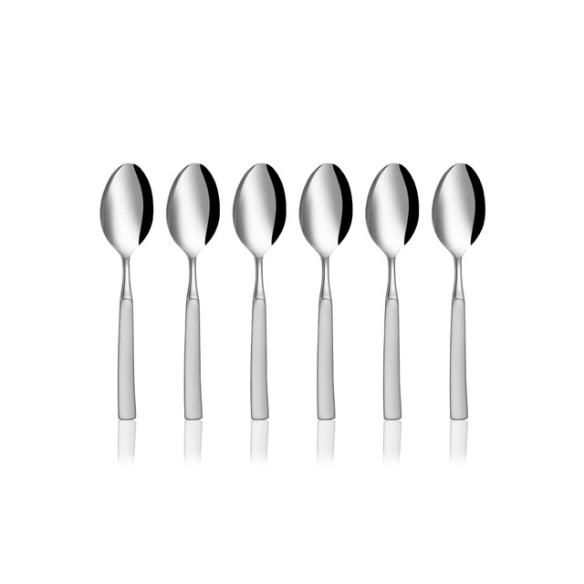Stainless Steel Jewel Cutlery Set Of 6 Pieces, Silver | Jewel Tea Spoon Set