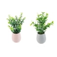 thumbnail image 1 of GREENERY IN OVAL CERAMIC POT, 2 ASSORTED, GREEN, 23CM, 1 of 1