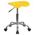 thumbnail image 1 of Siège tracteur jaune vibrant et tabouret chromé, 1 of 9