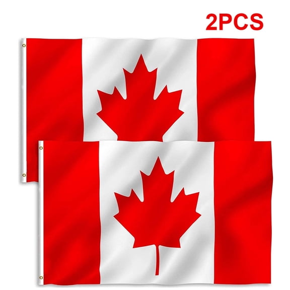 LLQkigsxse Wolf Flag Outdoor CANADa FLAG 3x5 FT -National Banner Polyester with Canadian Maple Leaf