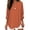 Orange, variant on Duoif Long Sleeve Shirts for Women, Women's Long Sleeve Solid Color Button V Neck Cotton and Linen Shirt Loose T Shirt Womens Tops Blue XL
