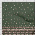 thumbnail image 3 of Soimoi Green Modal Satin Fabric Floral Panel Print Fabric by The Yard 42 Inch Wide, 3 of 5