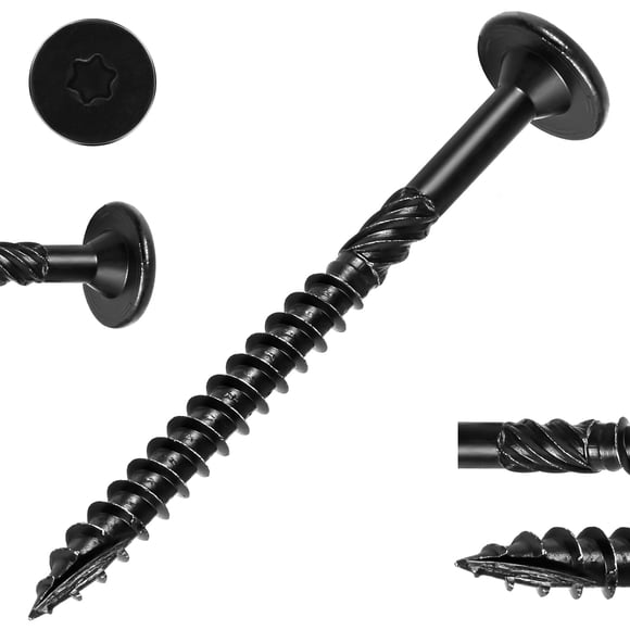 FMhotu 4-1/2 Inch Heavy-Duty Outdoor Deck Screws, 250Pcs Star Drive Decking Wood Screws, Rust Resistant Timber Screws for Timber/Log/Landscaping Wood