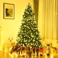 thumbnail image 3 of Costway 7.5Ft Pre-Lit Hinged PVC Artificial Christmas Tree w/ 400 LED Lights & Stand New, 3 of 9