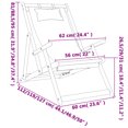 thumbnail image 4 of vidaXL Chaises de Plage Pliantes 2 Pcs Tissu Gris, 4 of 5