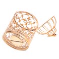 thumbnail image 4 of thinsony Electroplated Metal Birdcage Shape Tea Light Candle Holder A-Rose Gold, 4 of 8