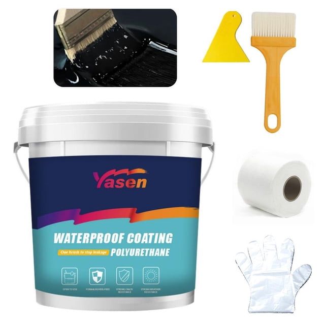 Eco-Friendly Polyurethane Waterproof Coating - Seamless Finish, Easy Application, Widely Applicable for Leak Repair on Walmart.ca