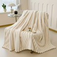 thumbnail image 3 of 1pc Thickened Blanket Soft And Comfortable Faux Rabbit Hair Reversible Blanket Thermal Fleece Blanket Nap Blanket Air Conditioning Blanket Office Gift Blanket Perfect For All Seasons, 3 of 6