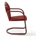 thumbnail image 3 of Crosley Furniture Tulip Fauteuil d'Extérieur en Métal, Satin Rouge Foncé (Lot de 2), 3 of 7