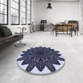 thumbnail image 4 of Ahgly Company Tapis d'Intérieur Lavable en Machine Carré Bleu Nuit, 8 Pieds Carré, 4 of 7