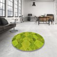 thumbnail image 4 of Ahgly Tapis d'Intérieur Lavable en Machine Carré Vert Caméléon, 8 Pieds Carré, 4 of 7
