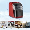 thumbnail image 4 of Costway Countertop Ice Maker 26.5lbs/Day Self-Cleaning Machine with Flip Lid Red, 4 of 10
