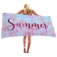 thumbnail image 4 of Sandproof Beach Blanket Lightweight Microfiber Beach Towel Super Lightweight Colorful Bath Towel Sandproof Beach Blanket Multi-Purpose Towel for Travel Swimming Pool 30X60 Inch, 4 of 4