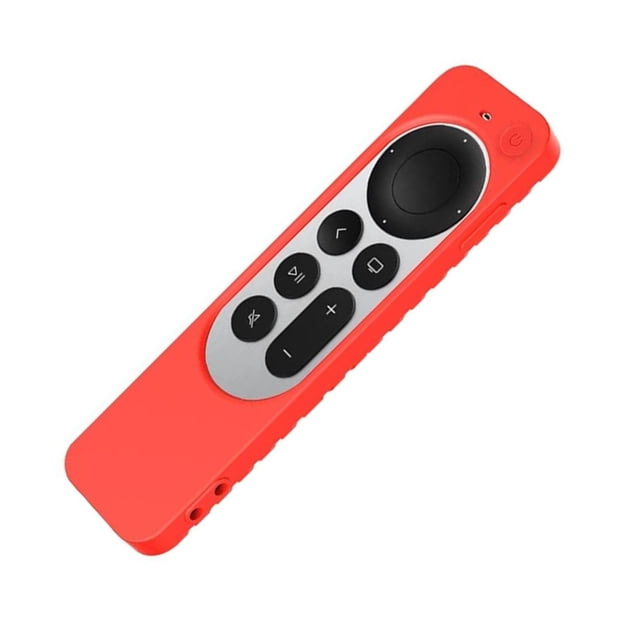 serony Étui de Télécommande en Silicone Antichoc Compatible pour 2021 Apple TV Accessoires de Télécommande 4K Étui de Protection à Rayures Antidérapant Rouge
