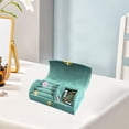 thumbnail image 4 of Btomtd Bead Velvet Travel Portable Arched Small Jewelry Box Jewelry Storage Box Fashion Jewelry Packaging Box, Mint Green, 4 of 6