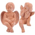 thumbnail image 1 of 2 Pcs Adorables Ornements d'Ange Poterie Petit Ange Décoration de Pot de Fleurs pour la Maison, 1 of 9