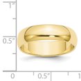 thumbnail image 4 of Bande Demi-Ronde en Or Jaune 10K 6mm Taille 6.5, 4 of 4