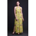 thumbnail image 3 of Bimba Floral Ladies Crew Neck Waist String Print Maxi Dress with Side Slits Summer Wear-X-Small, 3 of 6