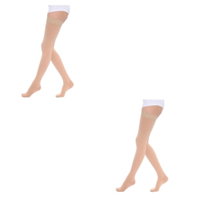 Baohd Soft And Stretchy Compression Stockings Fashionable And Comfortable Toe wrapping - skin S 2Set