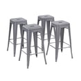 thumbnail image 2 of Mainstays 30 inch Metal Barstools Set of 4 Silver Color, 2 of 7