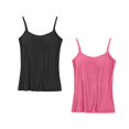 thumbnail image 3 of Timegard Camisoles 2 Pcs pour Femmes avec Soutien-Gorge Intégré Grande Taille Col Rond Respirantes Confortables Extensibles, 3 of 3