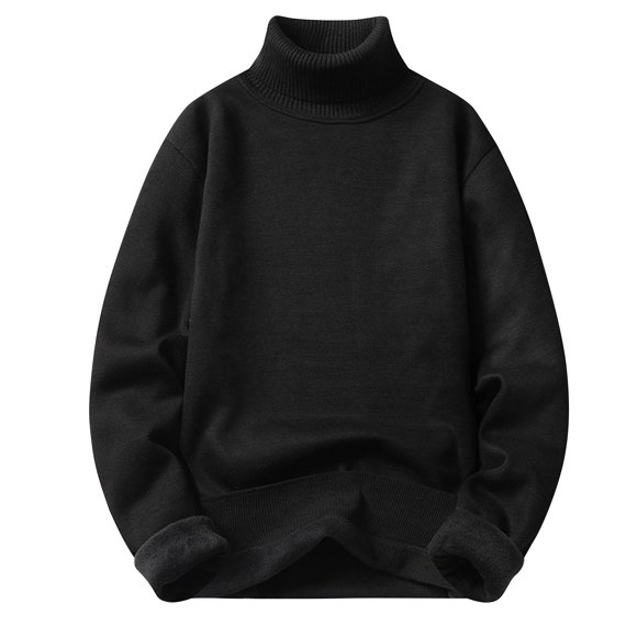 Men's Solid Knit Turtleneck