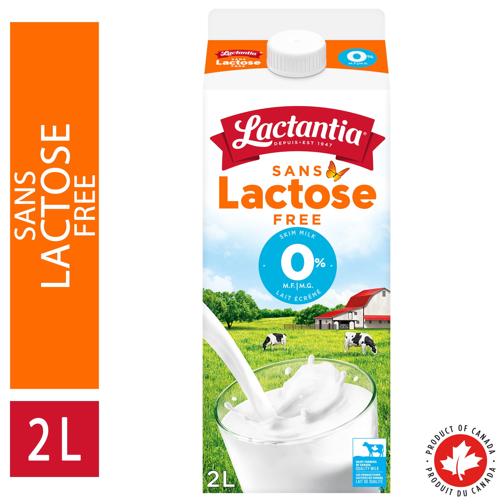 Lactantia Lactose Free Skim Milk, 0%, 2L