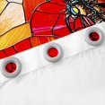 thumbnail image 4 of Poppy Flowers Window Drapes Block 30%-50% Light,Rustic Blooming Red Flowers Botanical Kitchen Window Treatments 42Wx63L Inches,Garden Butterfly Artistic Stained Glass Style Window Curtains, 4 of 6