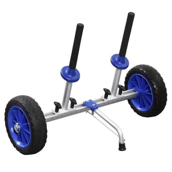 Soozier Aluminum Kayak Cart, Width Adjustable Kayak Dolly with Flat-Free Wheels
