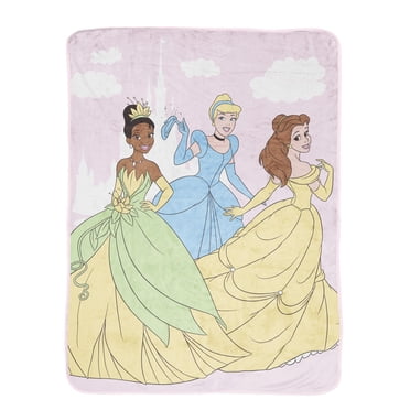 Disney Princesse Jeté Polaire en Peluche pour Enfants, 100 % Polyester