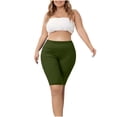 thumbnail image 3 of Women Plus Size Biker Shorts Gym Workout Running Yoga Athletic Shorts, 3 of 7