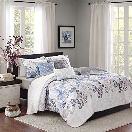 Madison Park Luna Coverlet Set, Full/Queen, Blue