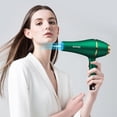 thumbnail image 2 of Compact Travel Hair Dryer - 1875W High Power, 3 Speed & Heat Settings, Overheat Protection, Lightweight 0.79lb, Includes Diffuser & Nozzle - White Green Pink Options, 2 of 9